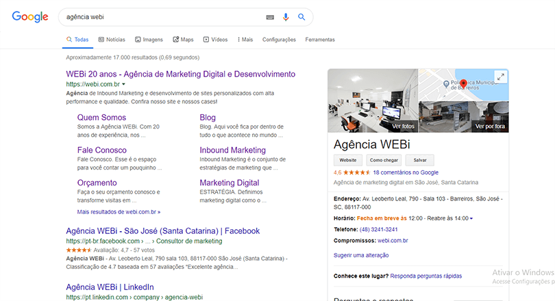 google meu negócio perfil
