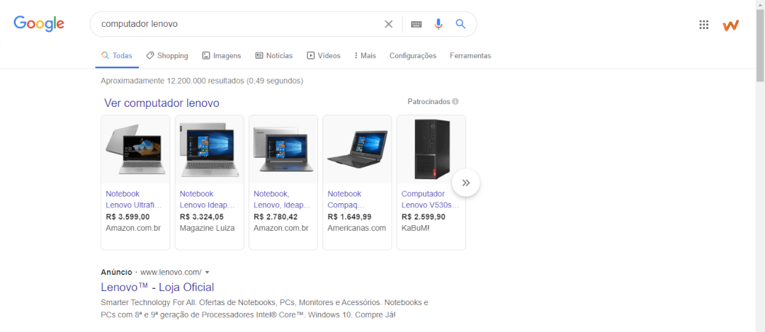 pesquisa google shopping 2