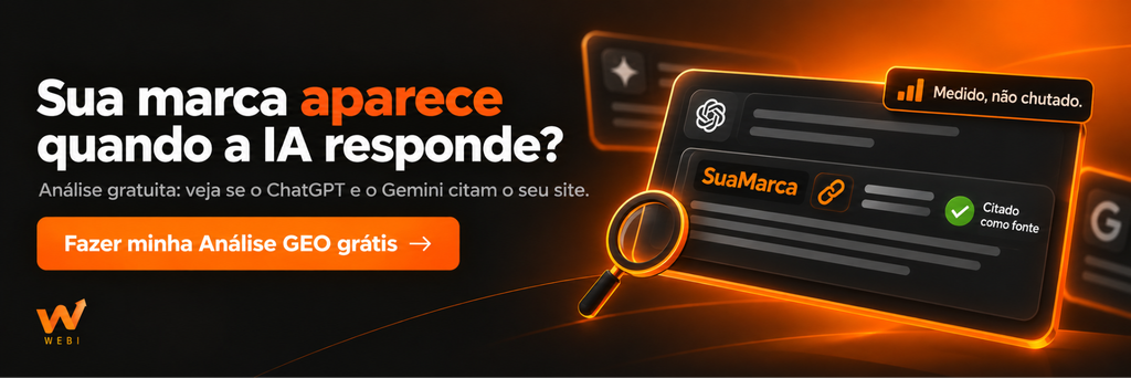 ferramenta de análise de GEO da Agência WEBi